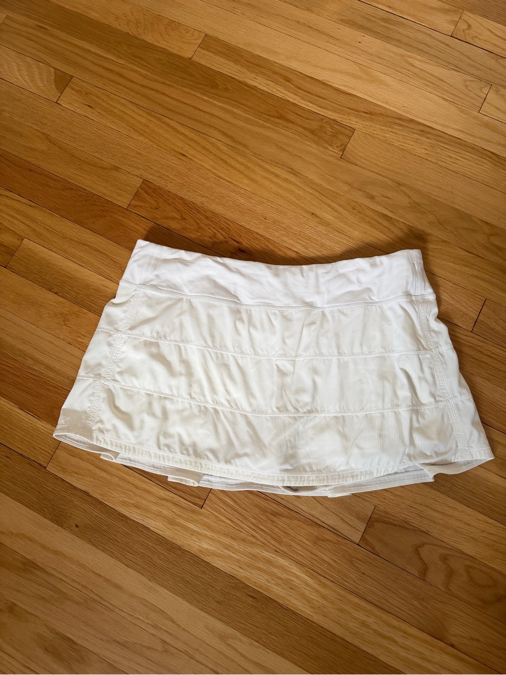 Lululemon White Pace Rival tennis skirt